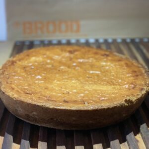 Cashew nut pie sold in slices